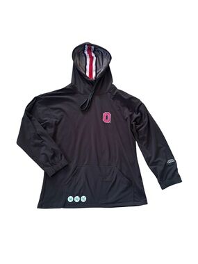 Ohio State Buckeyes Bend Luxe Funnel Neck Hoodie Pullover Black Women’s Large